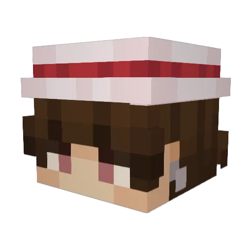Nicocraft201 Minecraft avatar head, 3D render