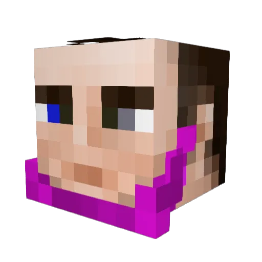 Nicoflow Minecraft avatar head, 3D render