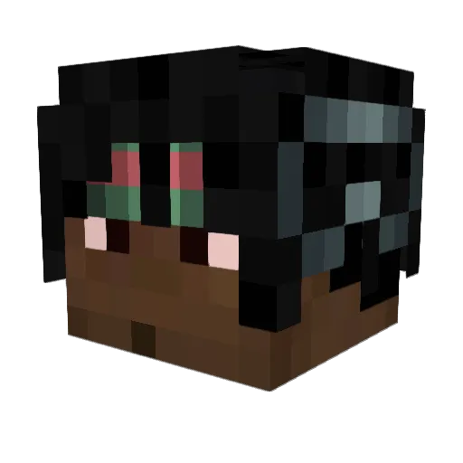 NicokX Minecraft avatar head, 3D render