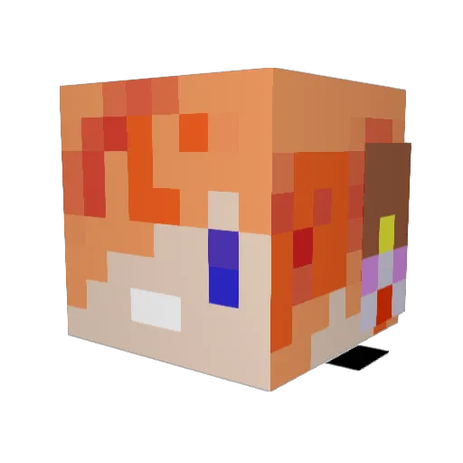 Nicol0729 Minecraft avatar head, 3D render