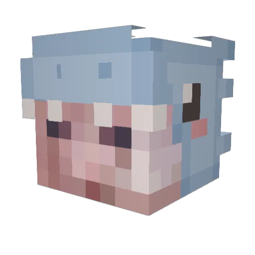 Nicol_Chan Minecraft avatar head, 3D render