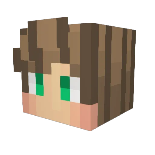 NicolaPorcella Minecraft avatar head, 3D render