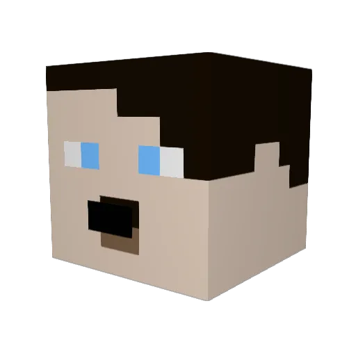 Nicolae1980 Minecraft avatar head, 3D render
