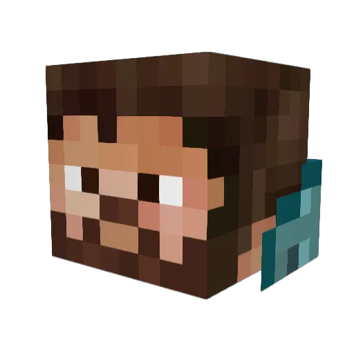 NicolaiRed Minecraft avatar head, 3D render