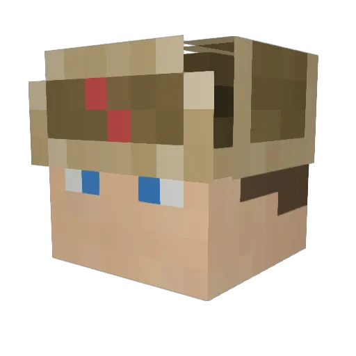 Nicolas57100 Minecraft avatar head, 3D render