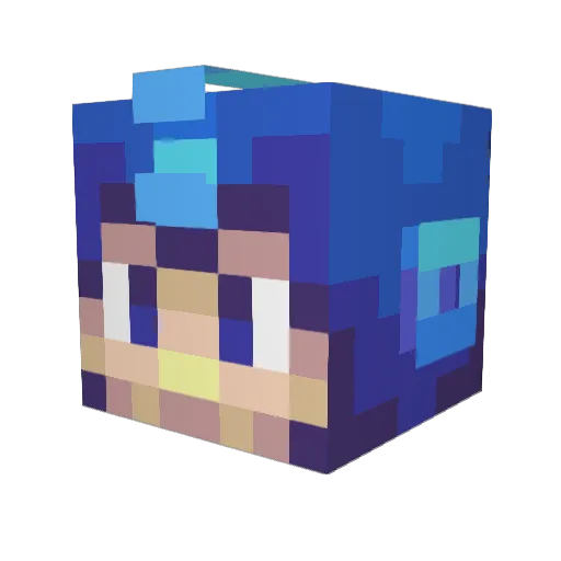 Nicolas89200 Minecraft avatar head, 3D render