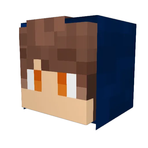 NicolasB115 Minecraft avatar head, 3D render
