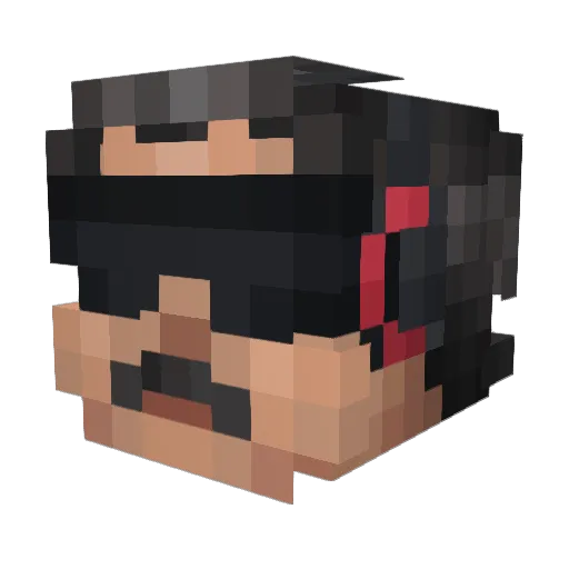 NicolasMaduro Minecraft avatar head, 3D render