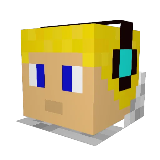 NicolasMiernik Minecraft avatar head, 3D render