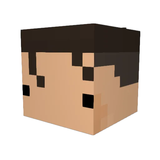 NicolasParkinson Minecraft avatar head, 3D render