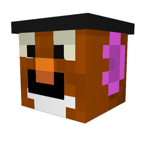 Nicolazon Minecraft avatar head, 3D render