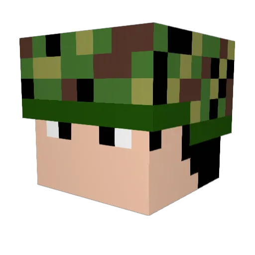 Nicole02 Minecraft avatar head, 3D render