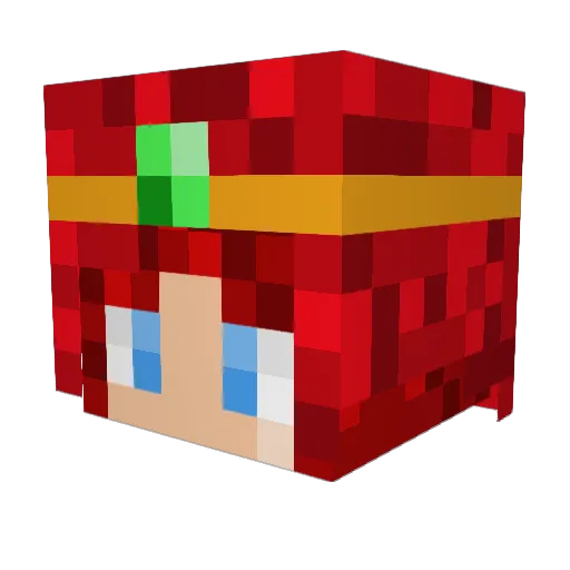 Nicole1985 Minecraft avatar head, 3D render