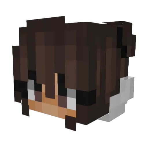 NicoleF Minecraft avatar head, 3D render