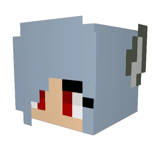 NicoleOO7 Minecraft avatar head, 3D render