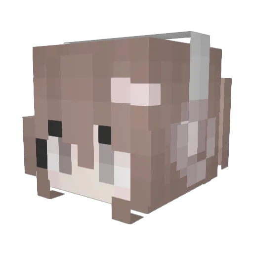 NicolePeach Minecraft avatar head, 3D render