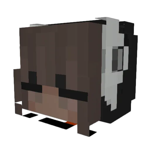 NicoleSossa Minecraft avatar head, 3D render