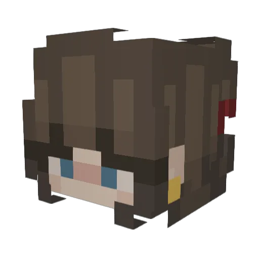 NicoleZ13 Minecraft avatar head, 3D render