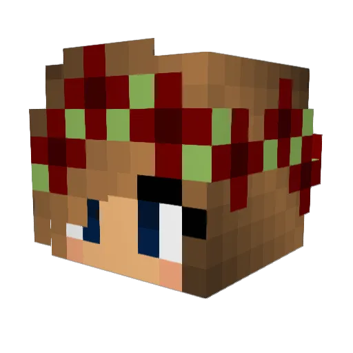 Nicole_24 Minecraft avatar head, 3D render