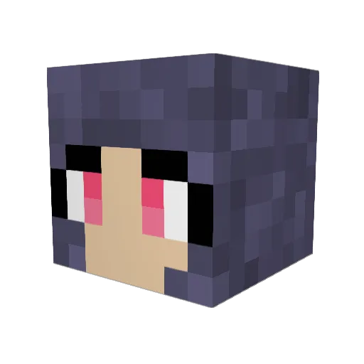Nicole_In_Pain Minecraft avatar head, 3D render