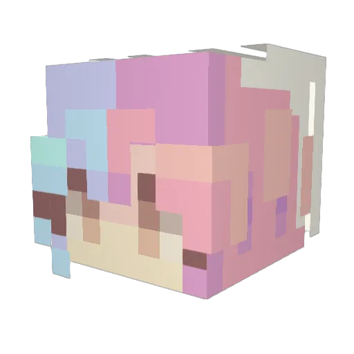 Nicole_Nadire Minecraft avatar head, 3D render