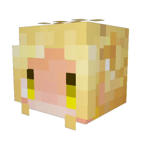Nicole_channel Minecraft avatar head, 3D render