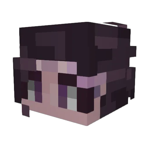 Nicoleqqa Minecraft avatar head, 3D render