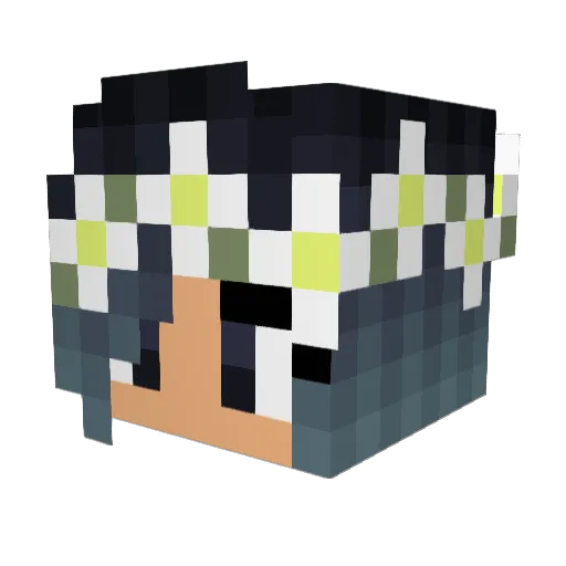 Nicolethegreat Minecraft avatar head, 3D render