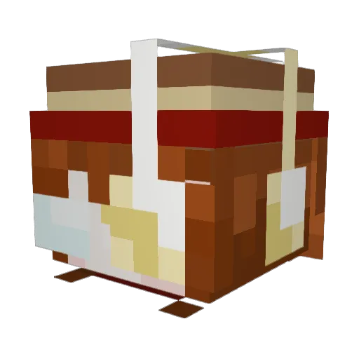 Nicolexalice Minecraft avatar head, 3D render