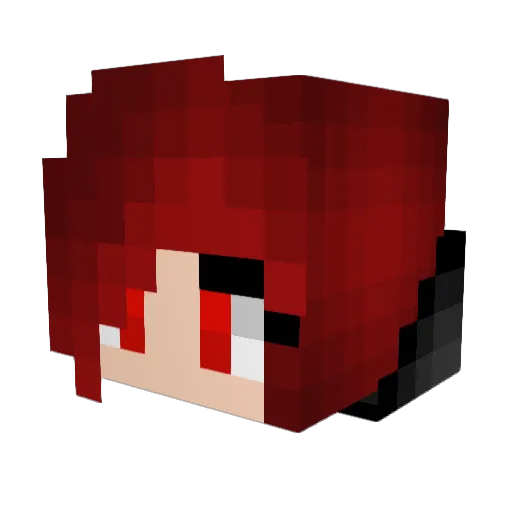 Nicollette3 Minecraft avatar head, 3D render