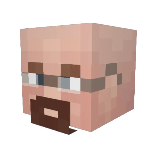 Nicomango Minecraft avatar head, 3D render