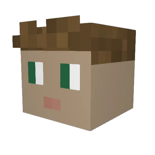 Nicomaxgerlitz Minecraft avatar head, 3D render