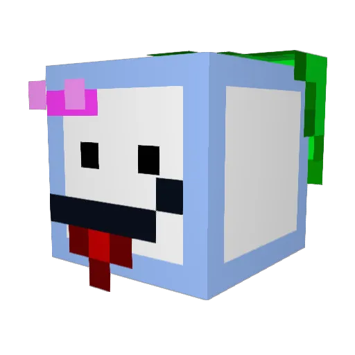 Niconai7 Minecraft avatar head, 3D render
