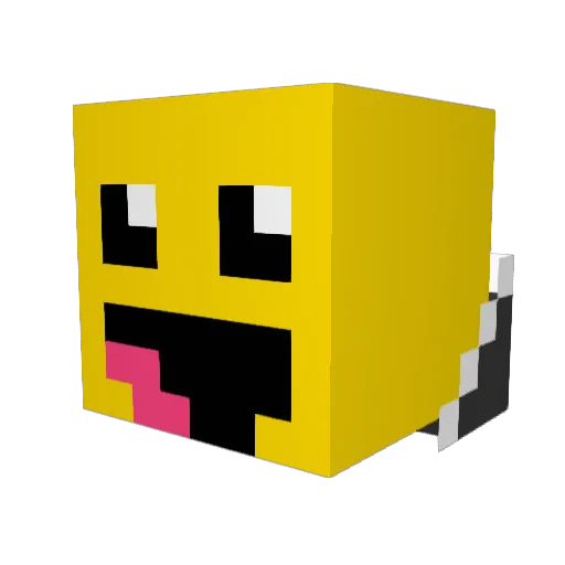 Niconees Minecraft avatar head, 3D render