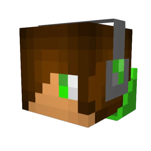 Niconsta Minecraft avatar head, 3D render
