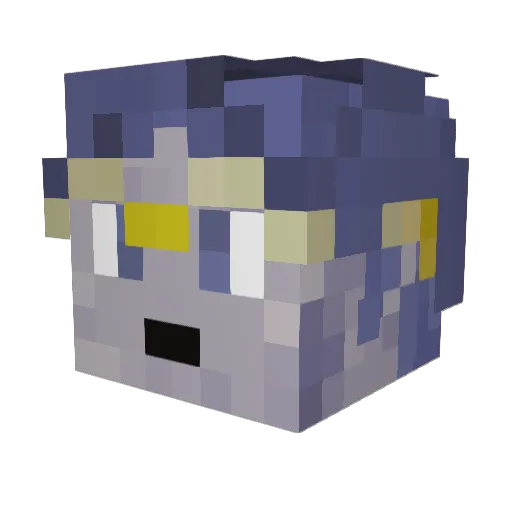Nicoodlep Minecraft avatar head, 3D render