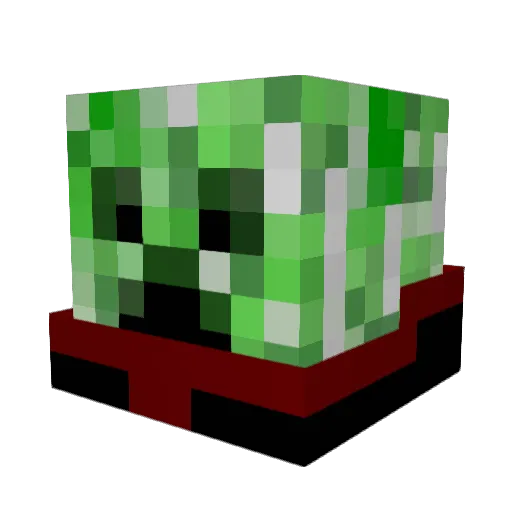 NicosHH Minecraft avatar head, 3D render