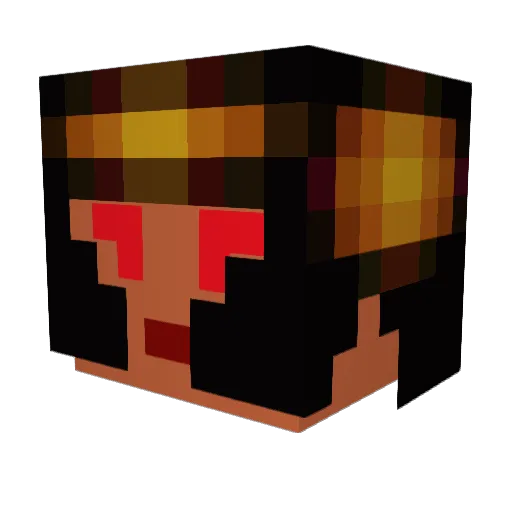 Nicoserger Minecraft avatar head, 3D render