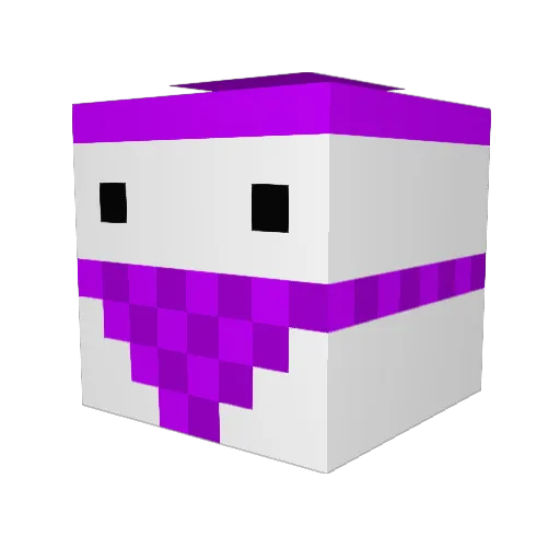 Nicovt Minecraft avatar head, 3D render