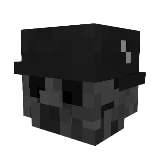 Nicrata Minecraft avatar head, 3D render