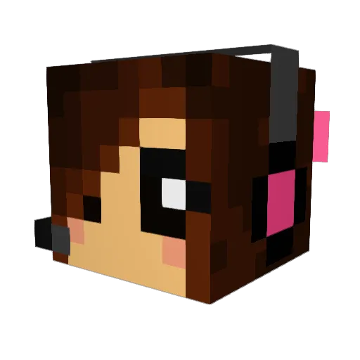 Nicreep Minecraft avatar head, 3D render