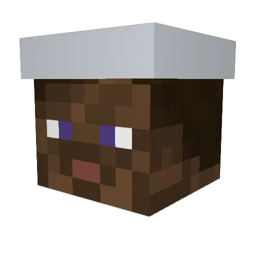 Nicrmax Minecraft avatar head, 3D render
