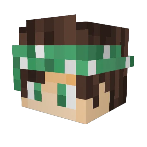 Nicryn Minecraft avatar head, 3D render