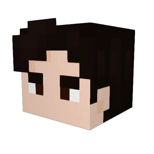 Nicteryx Minecraft avatar head, 3D render