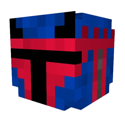 Nictim Minecraft avatar head, 3D render