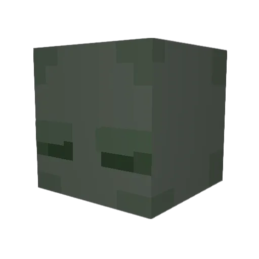 Nictitate Minecraft avatar head, 3D render