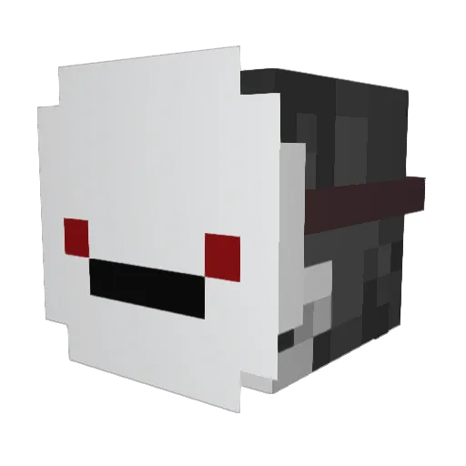 Nictofilia Minecraft avatar head, 3D render