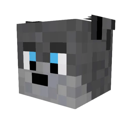Nicuchai Minecraft avatar head, 3D render