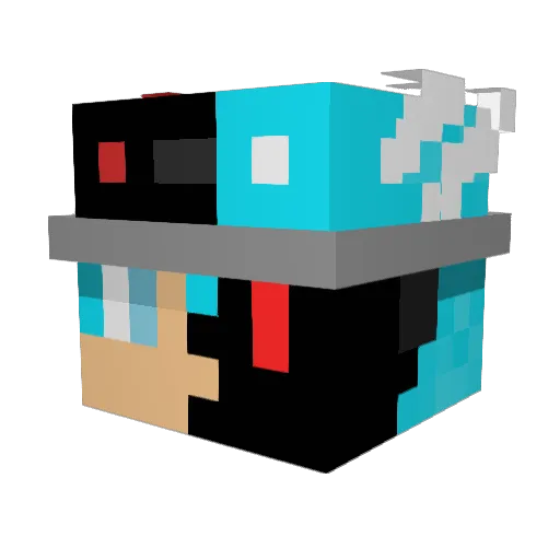 NicxoHD Minecraft avatar head, 3D render