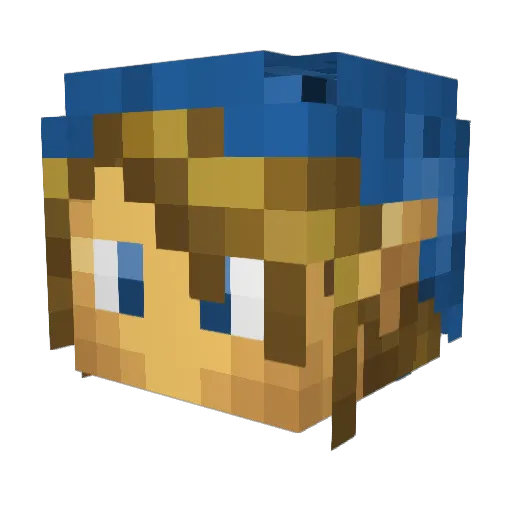 NidXoc Minecraft avatar head, 3D render